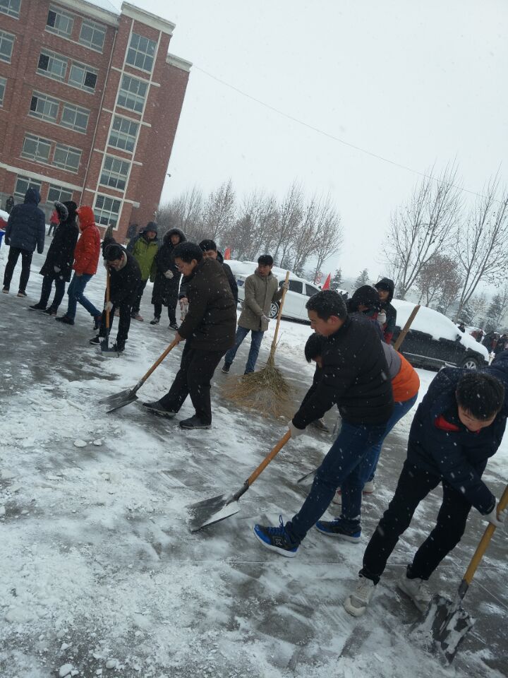 土木工程系组织清扫积雪活动