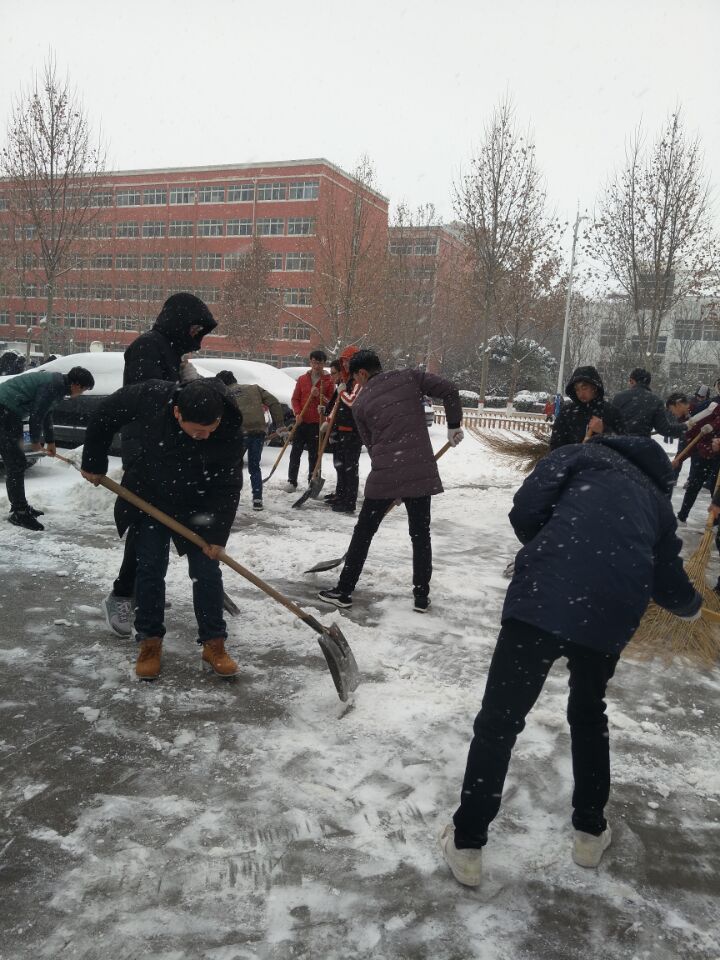 土木工程系组织清扫积雪活动